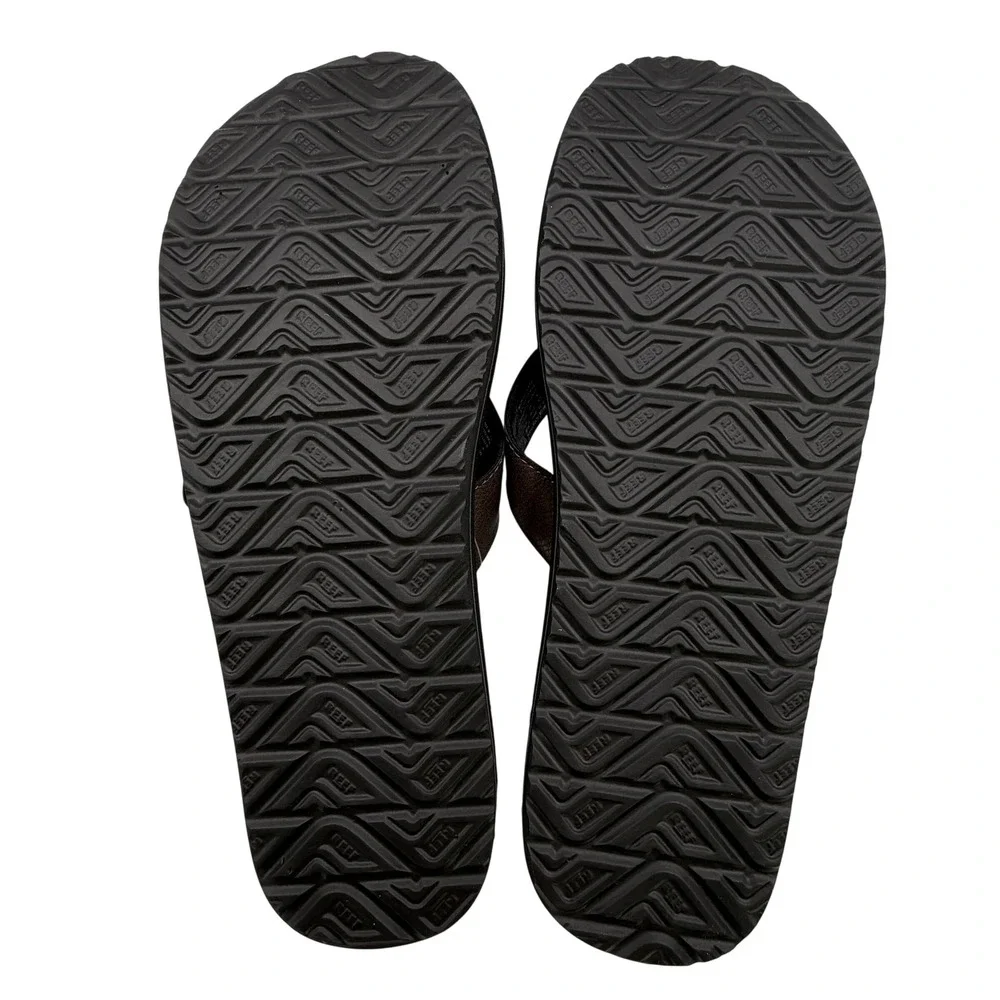 REEF Twinpin Grey Black New Casual Beach Thong Sandals RF002915GRE Men's 9 *NEW*